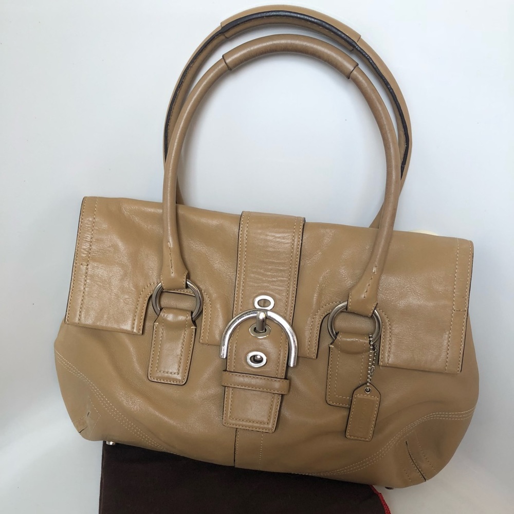 Coach Leather Soho Buckle Flap Satchel
